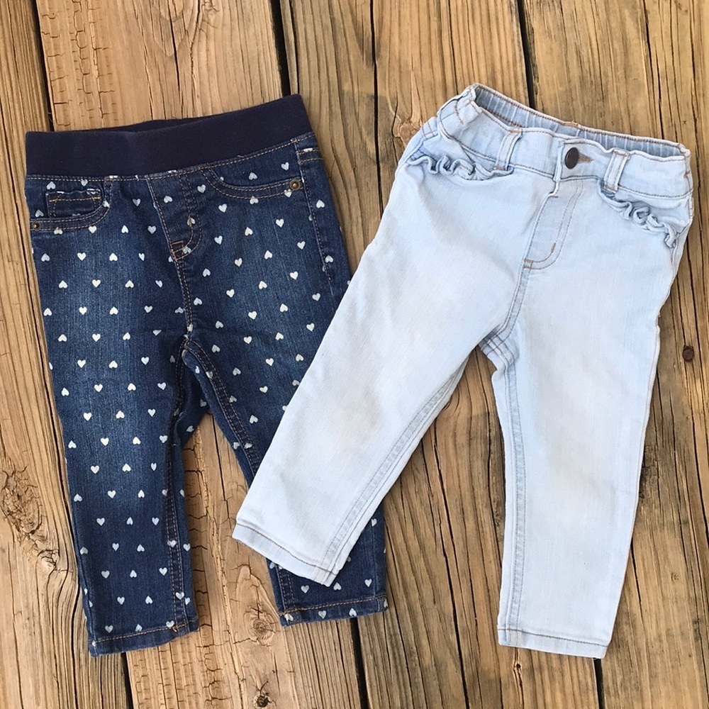 Two pair of girl jeans